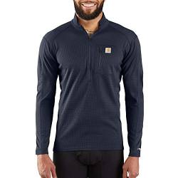 Carhartt Men's Size Force Tech Quarter-Zip Thermal Base Layer Long Sleeve Shirt, Navy, Large Tall von Carhartt