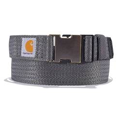 Carhartt Men's Standard, Casual Belts, Available in Multiple Styles, Colors & Sizes, Rugged Flex Nylon Webbing (Gravel), Large von Carhartt