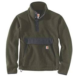 Carhartt Mens Workwear Relaxed Fit Fleece Pullover, Basil Heather, M von Carhartt