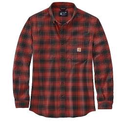 Carhartt Plaid Flannel Relaxed Fit Shirt, Farbe:rot, Größe:L von Carhartt