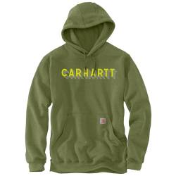 Carhartt Rain Defender Graphic Logo Sweater, Farbe:dunkelgrün, Größe:M von Carhartt