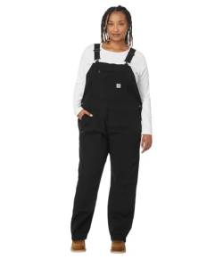 Carhartt Rugged Flex® Damen-Latzhose aus Segeltuch, lockere Passform, Schwarz, Small von Carhartt