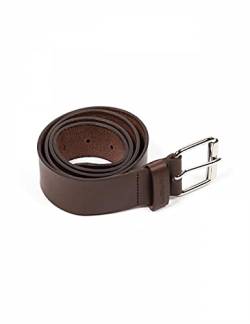 Carhartt Script Belt Leder Gürtel Herren (M, Dark Brown/Silver) von Carhartt