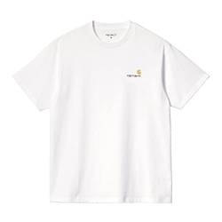 Carhartt Unisex S/S American Script T-Shirt, White, M von Carhartt
