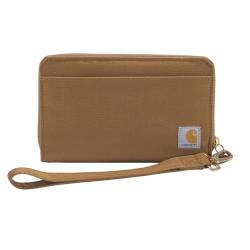 Carhartt Women's Nylon Duck Lay-Flat Clutch Wallet, Brown von Carhartt