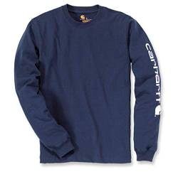EK231 Longsleeve Logo Langarm Shirt 100% Baumwolle - Farbe: Navy - Größe: L von Carhartt