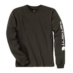 EK231 Longsleeve Logo Langarm Shirt 100% Baumwolle - Farbe: Peat - Größe: XXL von Carhartt