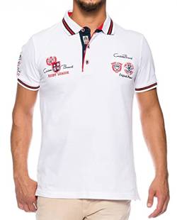 CARISMA Herren Polo-Shirt mit Stickerei, White, XL von Carisma