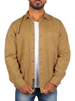 Carisma Herren Hemd Jacke robuste jeansähnliche Qualität Regular fit Uni Retro Safari Look 8548, Grösse:L, Farbe:Camel von Carisma