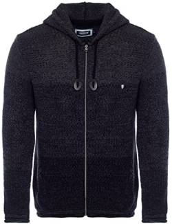 Carisma Herren Strickjacke für Winter und Übergang • Angenehme Männer Freizeit-Jacke mit Farbverlauf • Herren Zipper mit Seitentasche 7397 Anthra-Black XL von Carisma