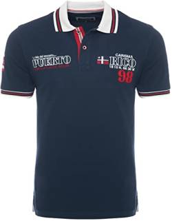 Carisma Kurzarm Poloshirt für Herren 100% Baumwolle • Herren Polo Shirt mit Stickerei • Angenehmes Regular Fit Shirt für Büro und Freizeit 4665 Navy L von Carisma