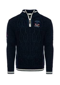 Carisma Strickpullover für Herren ? Herren Troyer mit Stickerei ? Angenehmer Regular Fit Pullover für Büro und Freizeit 7804 Navy M von Carisma