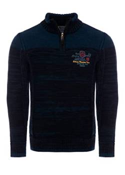 Carisma Strickpullover für Herren • Herren Troyer mit Stickerei • Angenehmer Regular Fit Pullover für Büro und Freizeit 7803 Navy M von Carisma