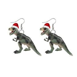 1 STÜCK Weihnachten Dinosaurier Ohrringe Weibliche Nette Cartoon Puppe Anhänger Ohrringe Melina Ohrringe Kleeblatt (C, 5) von Caritierily