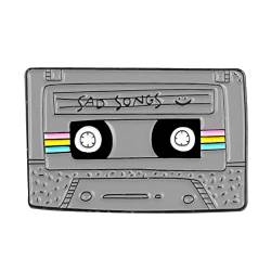 Brosche Für Strickjacke Cartoon Tape Retro Videoband Brosche Kleidung Tasche Schmuck Brosche (D, One Size) von Caritierily