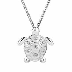 Caritierily Diamantkette Frau schlägt blendenden Diamant Anhänger Diamantanhänger Frau Automatik Stützrad Für Anhänger (White, One Size) von Caritierily