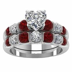 Caritierily Kreative Accessoires High-End-Luxus-Volldiamant-Mikro-Set Zirkon Damenring Verlobungsring Spinning Rings (Red, 8) von Caritierily