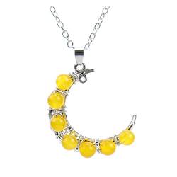 Caritierily Personalisierte Halskette Frauen Anhänger Halsketten Geburtstagsgeschenke für Frauen Muttertagsgeschenke Halsketten für Frauen Geschenke für Frauen Kristall Halskette (Yellow, One Size) von Caritierily