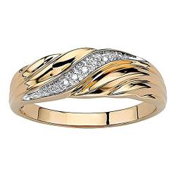 Caritierily Ring Ehering Verstellbarer Ring Goldton Frauen Mädchen Liebhaber Geschenke Zwei Finger Ringe (Gold, A) von Caritierily