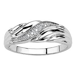 Caritierily Ring Ehering Verstellbarer Ring Goldton Frauen Mädchen Liebhaber Geschenke Zwei Finger Ringe (Silver, A) von Caritierily