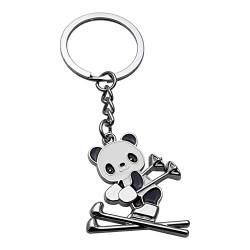 Glücksbringer Mama Geschenk Anhänger Anhänger Schlüsselanhänger Ski Creative National Anhänger Ski Panda Schlüsselanhänger Panda Schlüsselanhänger von Caritierily