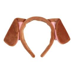 Haarspangen Klaue Damen Hundeohren, Schleife, Haarband, pelziger Hasenohr-Kopfbedeckung für Mädchen Frauen, Kostüm, Cosplay, Party Haarspangen Perücken (Brown, One Size) von Caritierily