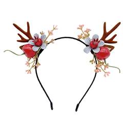 Haarspangen Set Schwarz Weihnachten Kopfschmuck Stirnband Kreative Süße Nette Cartoon Stirnband Haarspangen Damen Rund (B, One Size) von Caritierily