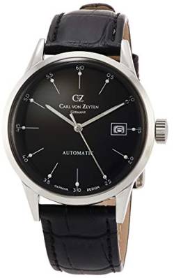Carl von Zeyten Herren Analog Automatik Uhr mit Leder Armband CVZ0002BK von Carl von Zeyten