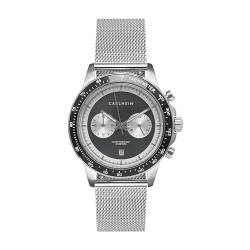 Carlheim Men's Watches Aksel 4005 Silver Grey Mesh Tachymeter von Carlheim