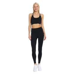 Carlheim Women's Active wear Leggings Zipper Pocket, Black, Large von Carlheim