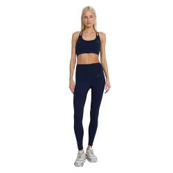 Carlheim Women's Active wear Leggings Zipper Pocket, Navy, Large von Carlheim