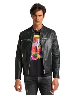 Carlo Colucci Herren Biker Lederjacke Grau XXL von Carlo Colucci