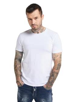 Carlo Colucci Rundhals T-Shirt mit Logo Stickerei Weiß XL von Carlo Colucci