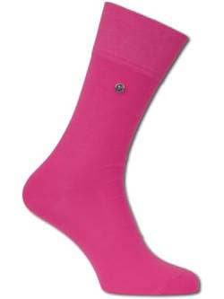 Carlo Colucci Socke „FIRENZE“ aus merzerisierter Baumwolle Pink 45-46 von Carlo Colucci