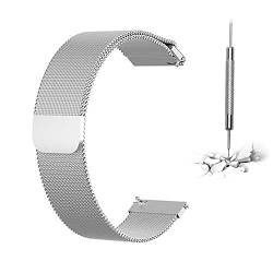 Uhrenarmband aus Edelstahl, 12 mm, 18 mm, 20 mm, 22 mm, Ersatzarmband aus Edelstahl, mit Magnetverschluss, Smartwatch, Ersatzarmband von Carlong