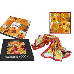 Carmani - Art-Schal für Damen, Halstuch, Kopftuch, vielseitig verwendbar, bedruckt mit Vincent van Gogh, Sonnenblumen von Carmani