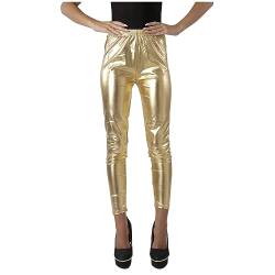 Carnavalife Leggings für Damen, lang, glänzend, elastisch, stylish, Sport-Leggings, Metallic-Effekt, hoher unisex, Frauen-Leggings, schlicht, matt, ohne Glanz, für Yoga und von Carnavalife