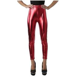 Carnavalife Leggings für Damen, lang, glänzend, elastisch, stylish, Sport-Leggings, Metallic-Effekt, hoher unisex, Frauen-Leggings, schlicht, matt, ohne Glanz, für Yoga und von Carnavalife