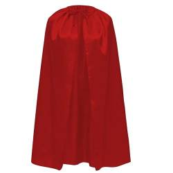 Superheldenumhang für Jugendliche und Erwachsene, Herren, Damen, Satin, glänzend, Superman-Schicht Batman Flash (S/90 cm, roter Satin-Schicht) von Carnavalife