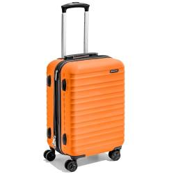 Carrywell (nicht in China hergestellt) 53,3 cm Hardside Gepäck-Spinner, erweiterbar, kratzfeste Schale, 4 Spinner-Räder, Orange/Abendrot im Zickzackmuster (Sunset Chevron), 21-inch, 53,3 cm Hardside von Carrywell