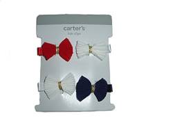 Carter's Baby Girl Red White Blue Collection 4 Hair Clips von Carter's