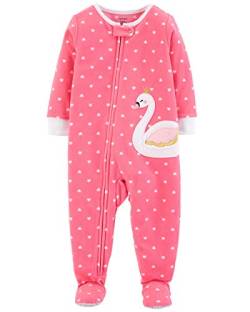 Carter's Baby Girl's 12M-5T One Piece Fleece Pajamas, Swan, 2T von Carter's