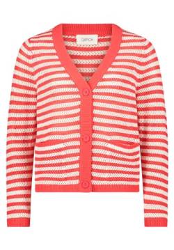 Cartoon Damen Strick-Cardigan mit Knopfleiste Orange/Beige,36 von Cartoon