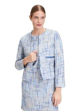 Cartoon Damen Tweedblazer mit Taschen Blau/Beige,42 von Cartoon