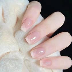 Carufin 24 Quadratische Glänzende Falsche Nägel Press On Nails Kurze Acryl Künstliche Nägel Künstliche Nägel für Frauen Mädchen von Carufin