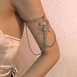 Carufin Armband Skorpion Armband Armband Armband Armband Offenes Armband Schmuck für Frauen und Mädchen (Silber) von Carufin
