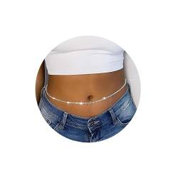 Carufin Boho Kristall Taillenkette Bauch Körperketten Schmuckkette Nachtclub Taille Zubehör für Frauen und Mädchen von Carufin