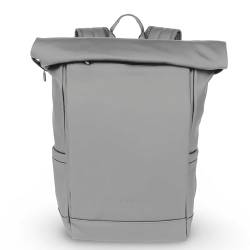 Cas8 Laptoprucksack SOHO, funktioneller Rollrucksack für Damen und Herren, minimalistischer Rucksack mit Rolltop, wasserfester Daypack für Business, Freizeit & Sport, grau von Cas8