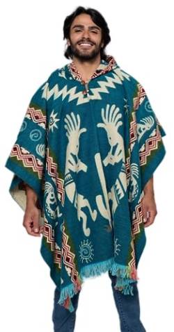 Casa De Alpaca, handgefertigter Poncho aus äkuadoreischer Alpakawolle - Mehrfarbig - Einheitsgröße von Casa De Alpaca