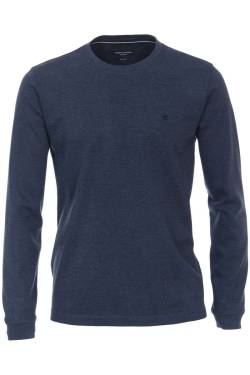 Casa Moda Casual Fit Longsleeve blau, Gemustert von Casa Moda